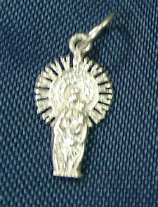 Virgen del pilar para cadena plata
